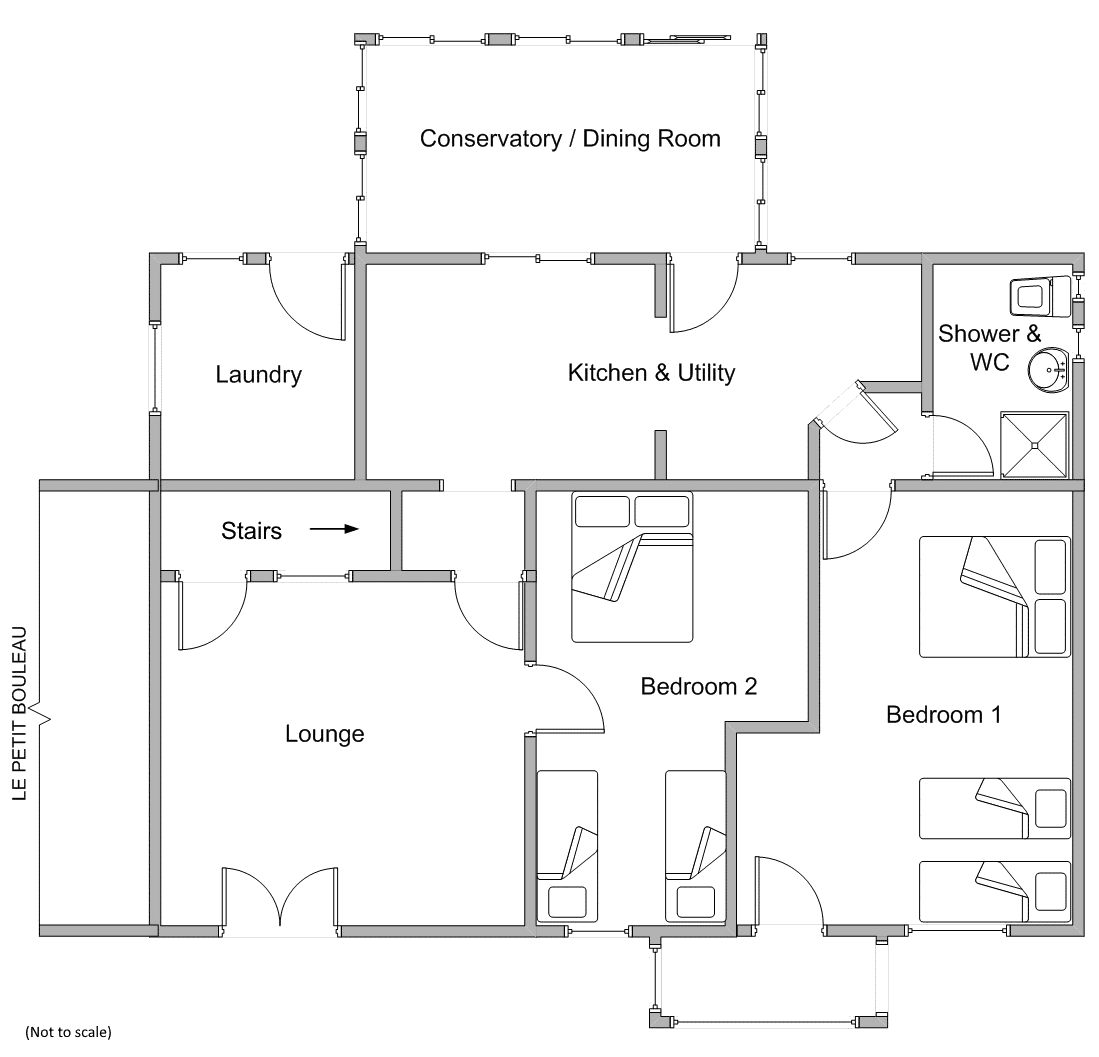 Floor plan showing room layout.