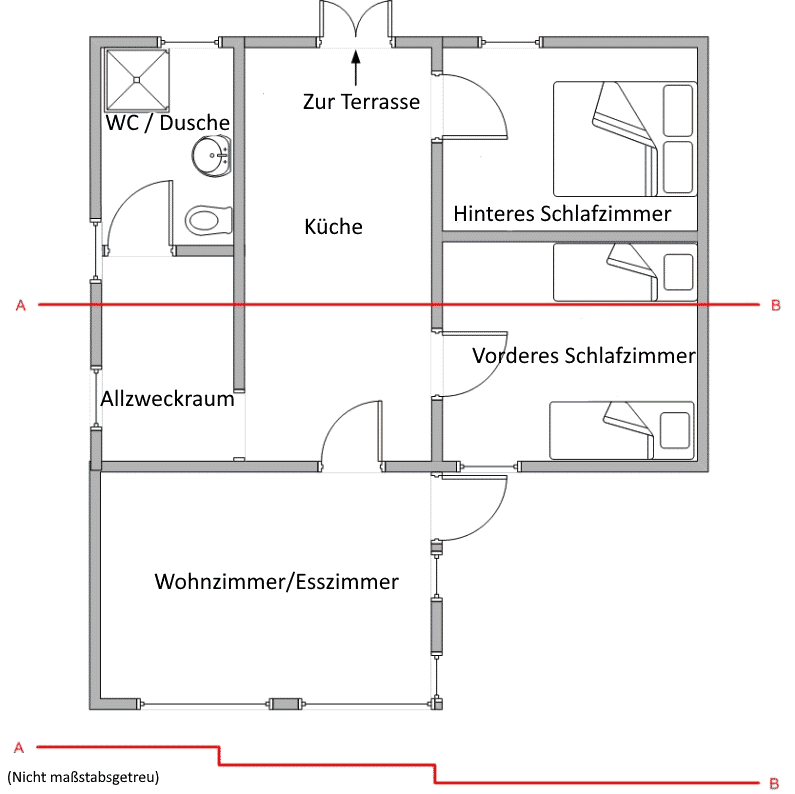 Floor plan showing room layout.