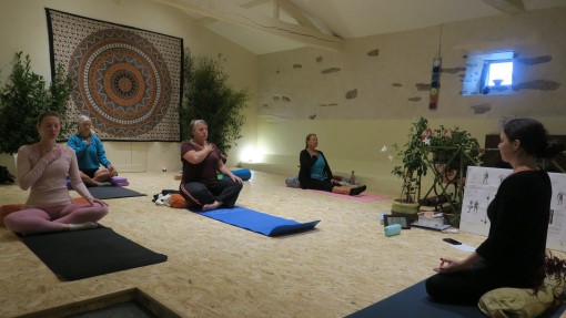 Image of students in the Yoga studio - Yoga retreats