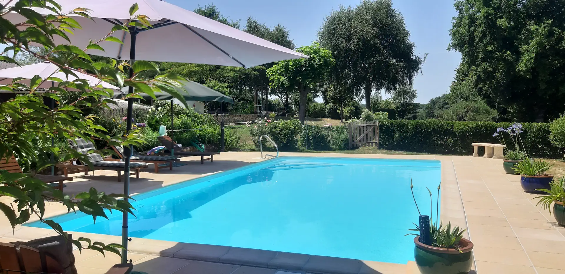 Heated pool at La Petite Guyonniere Heated pool at La Petite Guyonniere